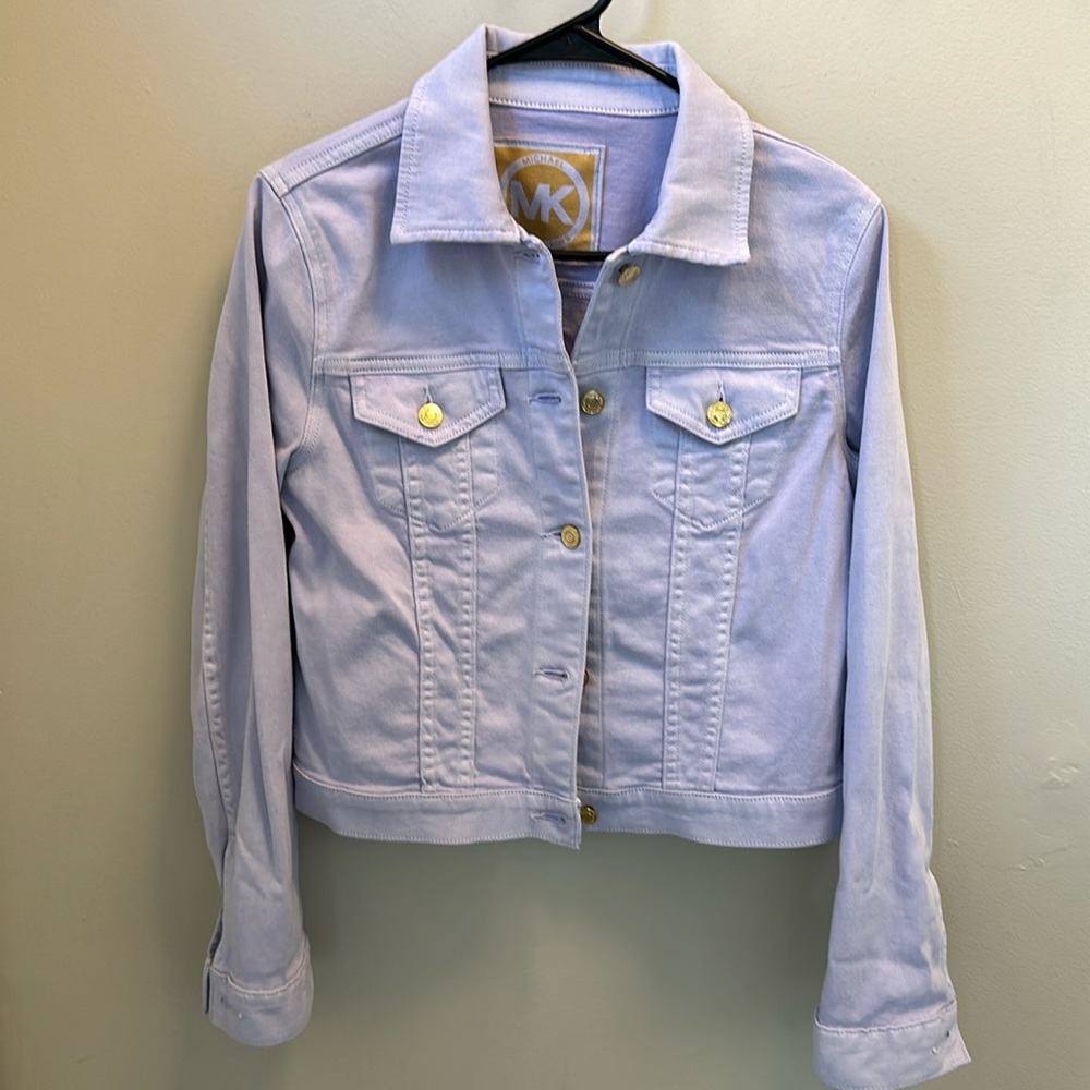 MICHAEL Michael Kors Pastel Lavender Denim Jacket